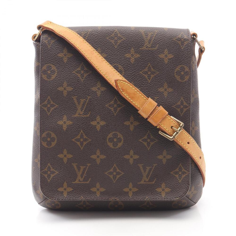 Louis Vuitton Musette Salsa Short Strap Shoulder Bag Brown